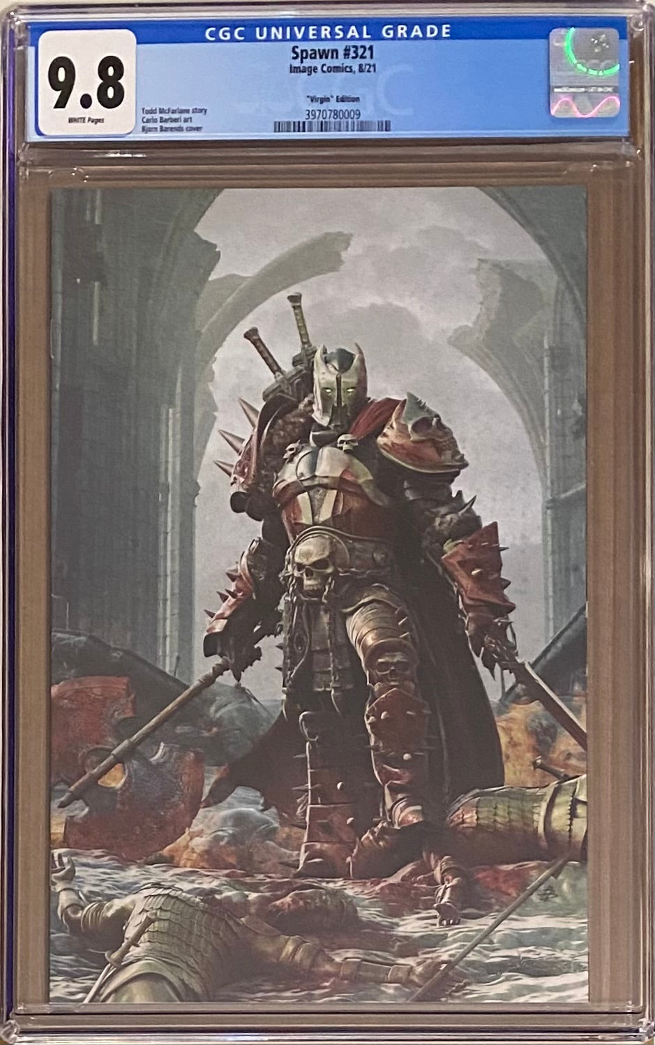 Spawn #321 Barends 1:50 Virgin Retailer Incentive Variant CGC 9.8