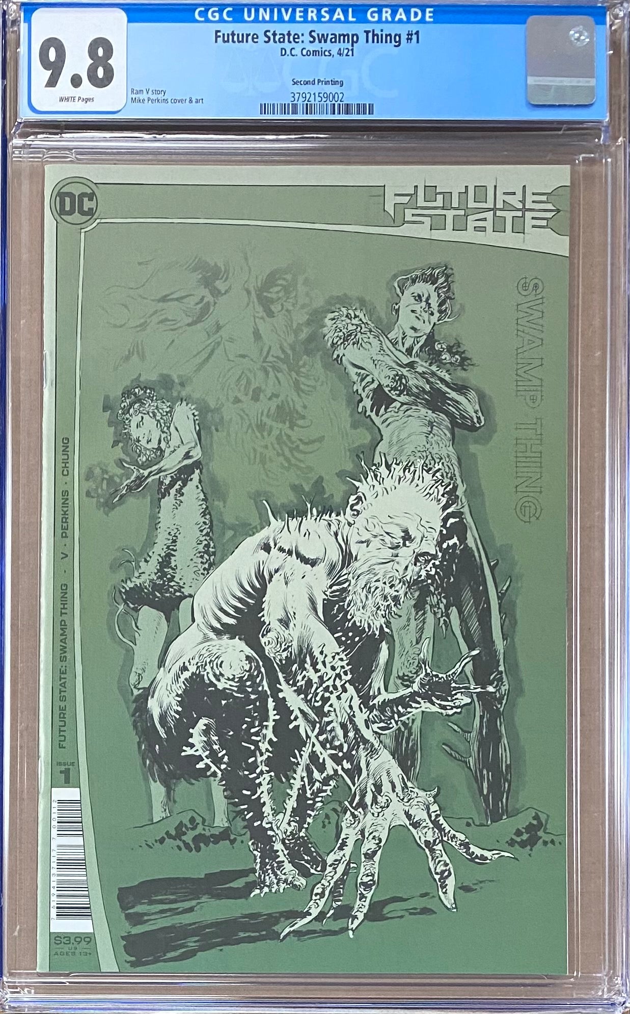 Future State: Swamp Thing #1 Second Printing CGC 9.8
