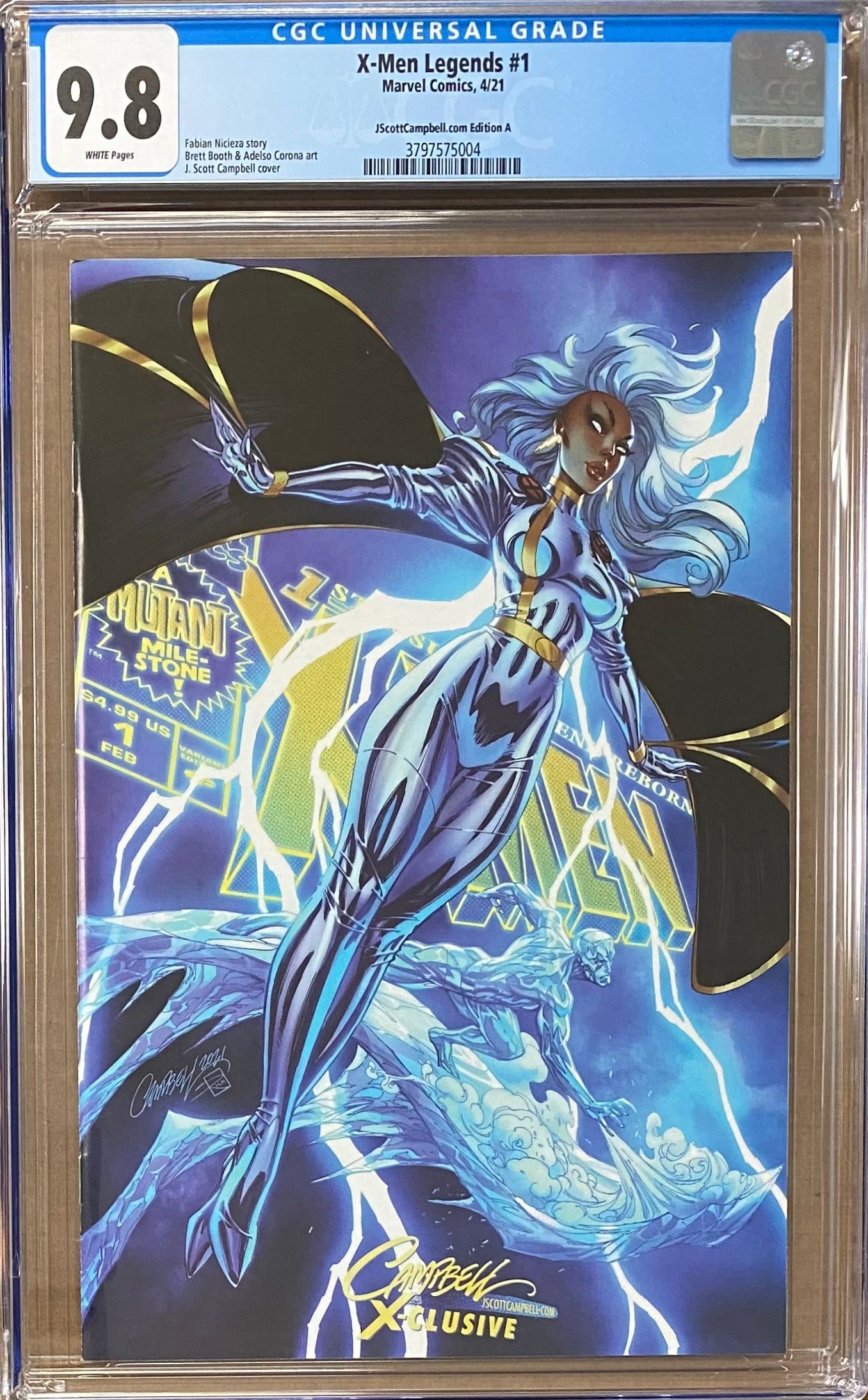 X-Men Legends #1 J. Scott Campbell Edition A-E Exclusive Set CGC 9.8