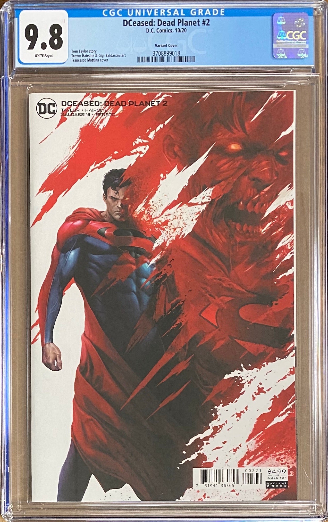 DCeased: Dead Planet #2 Mattina Variant CGC 9.8