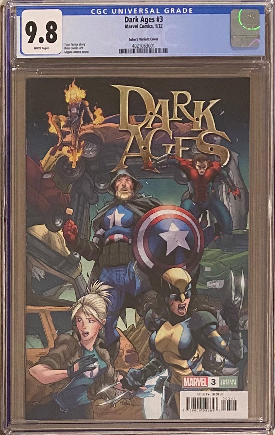 Dark Ages #3 Lubera 1:25 Retailer Incentive Variant CGC 9.8