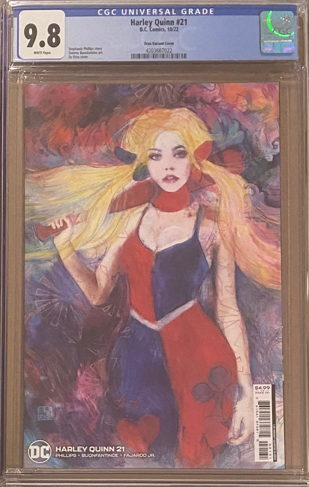 Harley Quinn #21 Orzu 1:25 Retailer Incentive Variant CGC 9.8