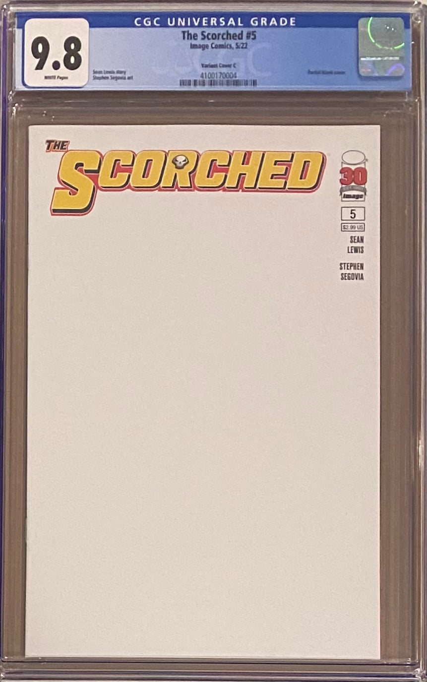 The Scorched #5 Blank Sketch Variant CGC 9.8