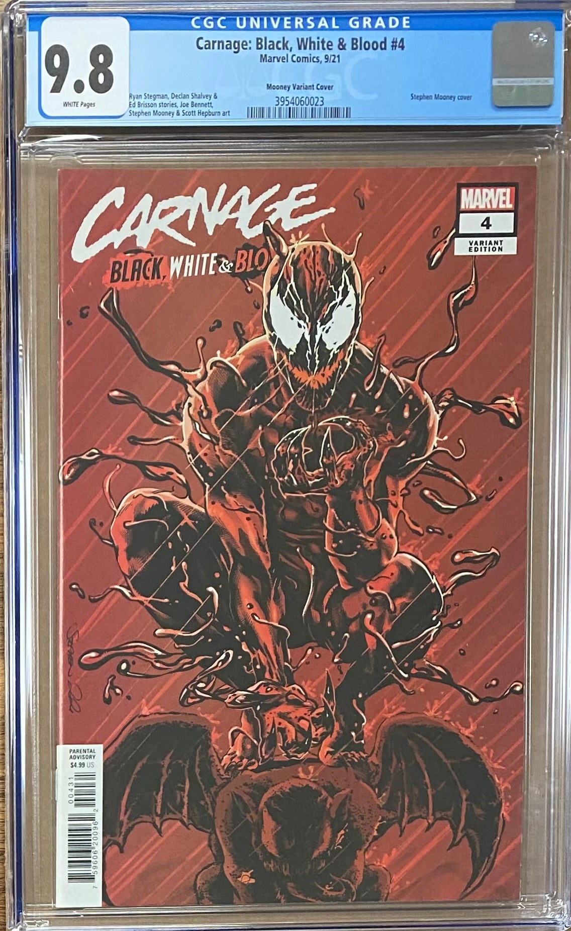 Carnage: Black, White, and Blood #4 Mooney 1:25 Retailer Incentive Variant CGC 9.8