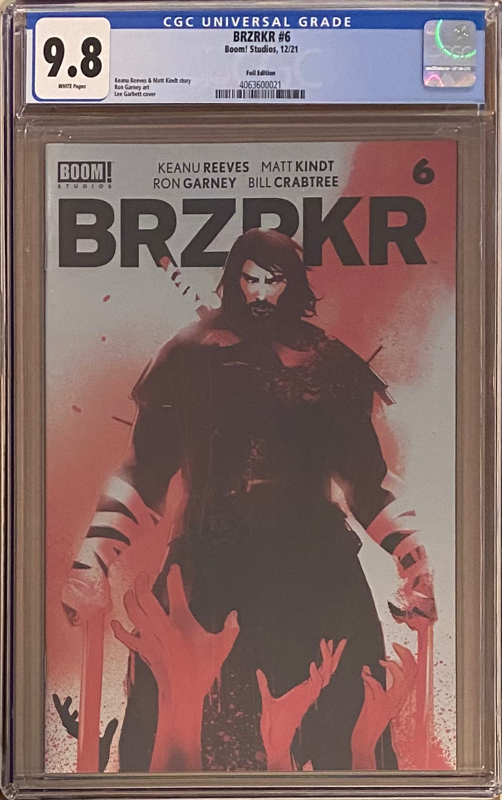 BRZRKR #6 Cover C Garbett Foil Variant CGC 9.8 (Berzerker)