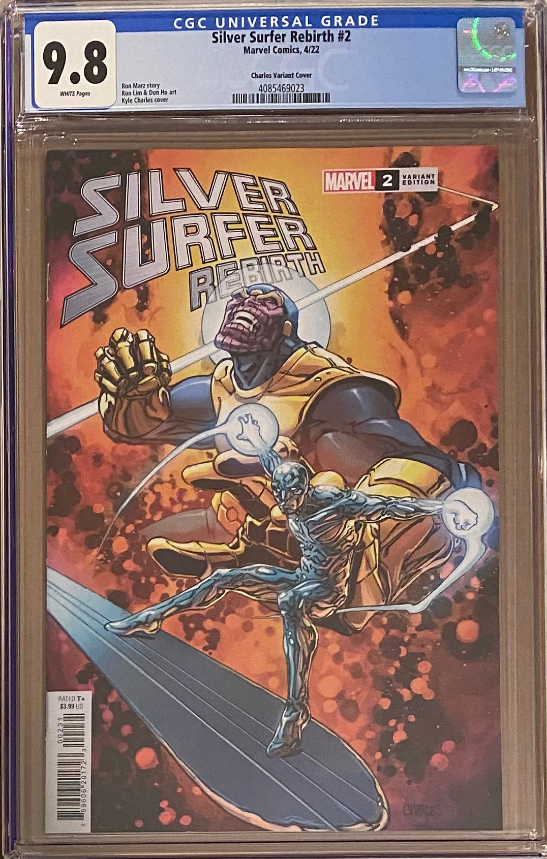 Silver Surfer: Rebirth #2 Charles Variant CGC 9.8