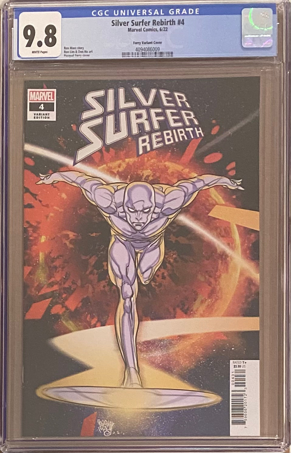 Silver Surfer: Rebirth #4 Ferry Variant CGC 9.8