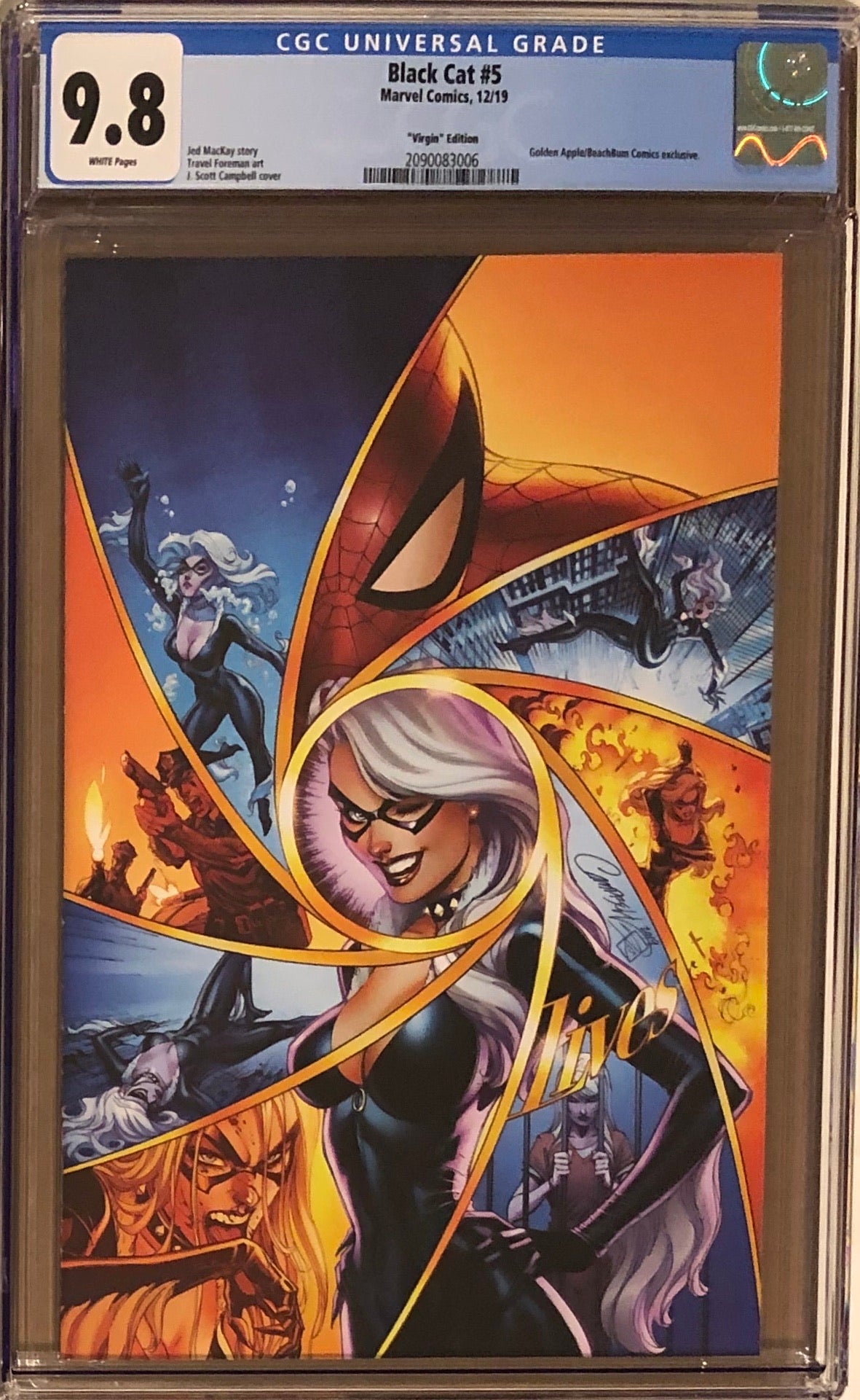 Black Cat #5 J. Scott Campbell BeachBum Comics Virgin Exclusive CGC 9.8