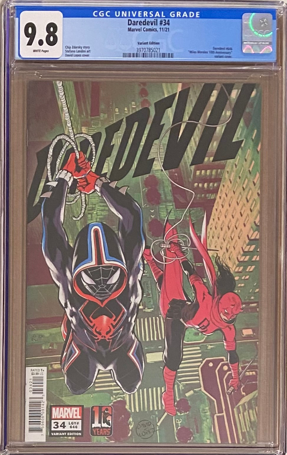 Daredevil #34 Miles Morales 10th Anniversary Variant CGC 9.8