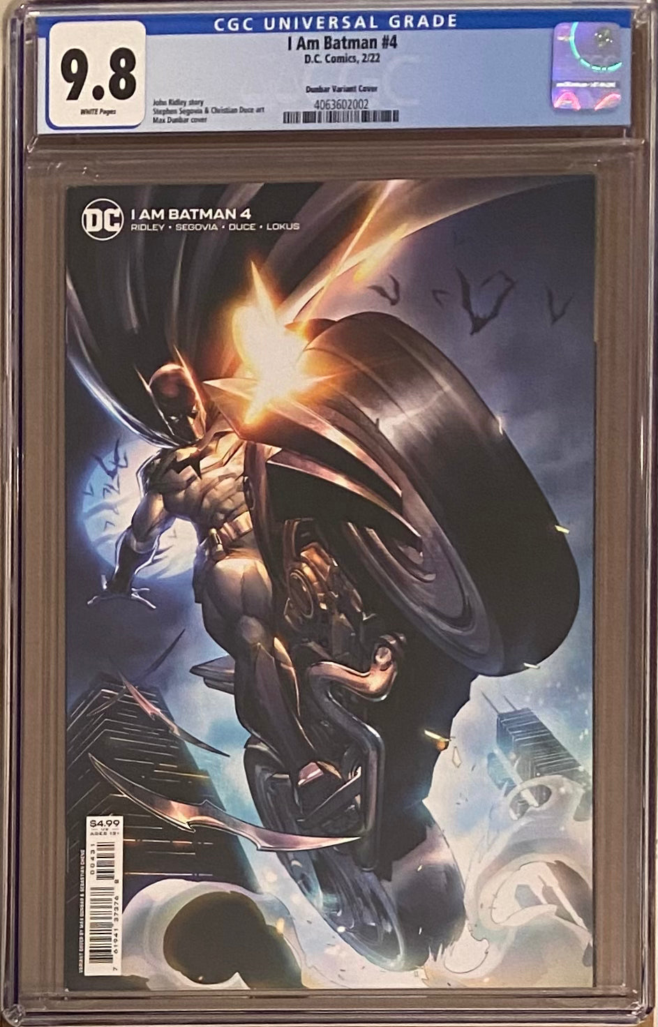 I Am Batman #4 Dunbar 1:25 Retailer Incentive Variant CGC 9.8