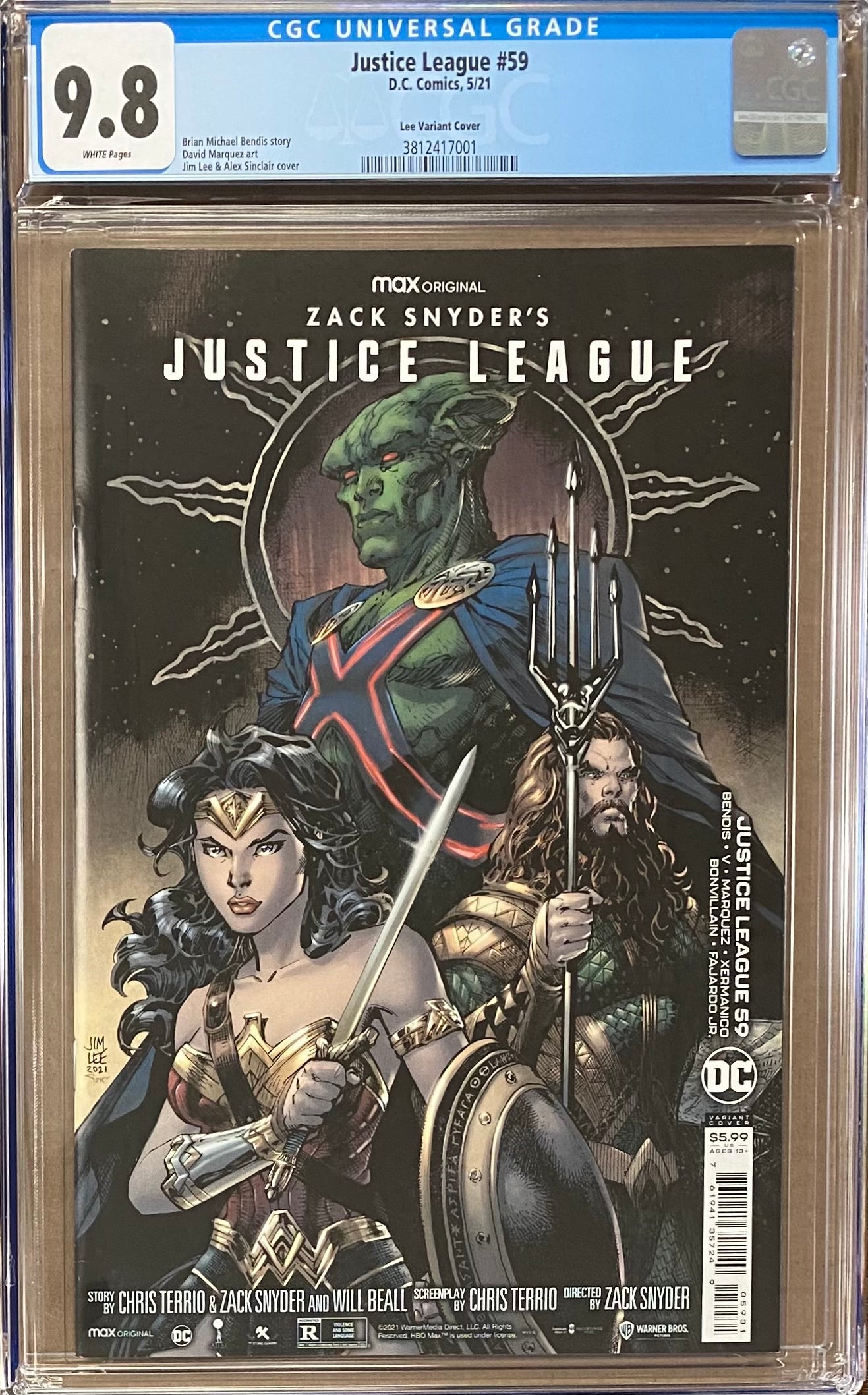 Justice League #59 Jim Lee "Snyder Cut" Variant CGC 9.8