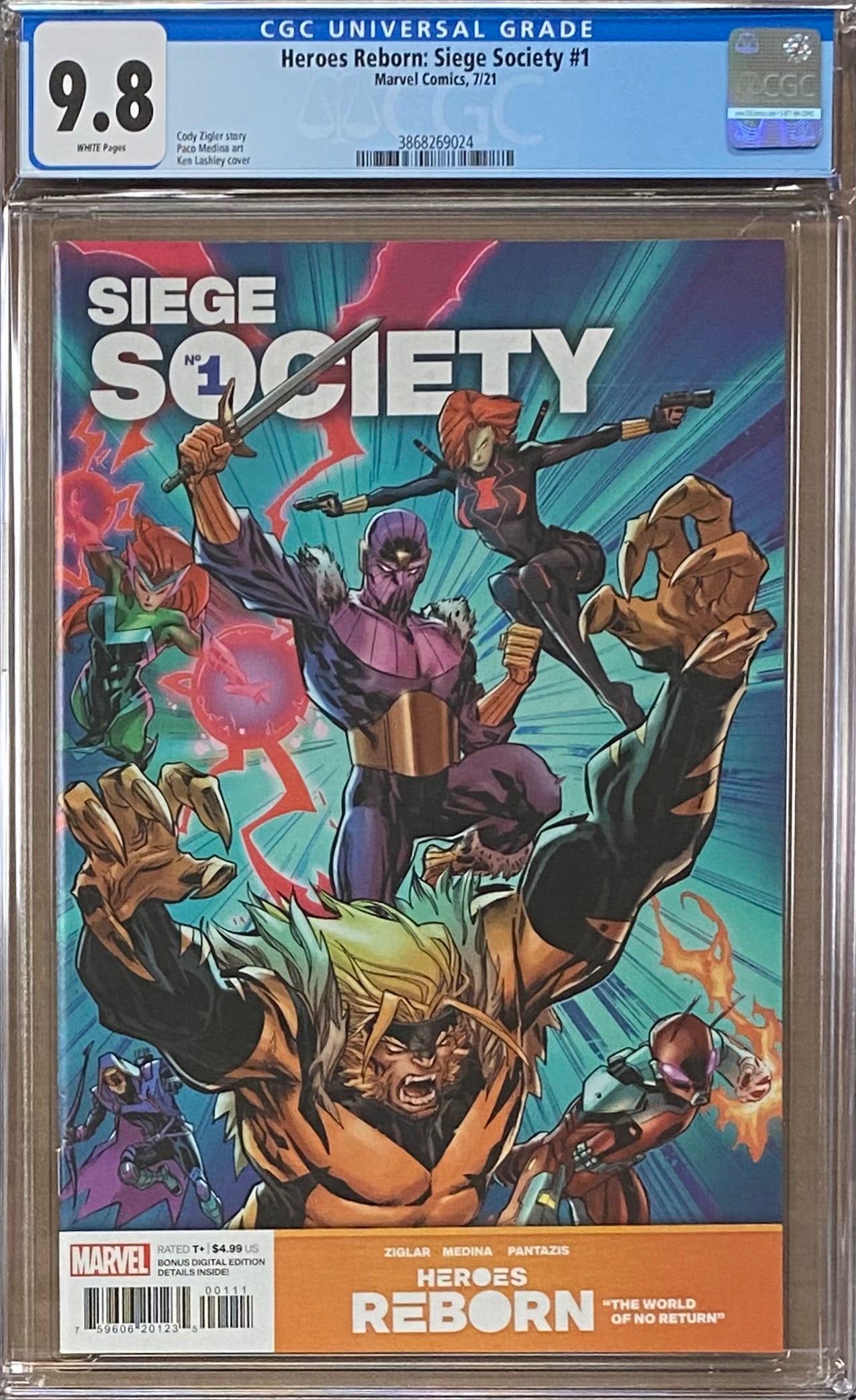Heroes Reborn: Siege Society #1 CGC 9.8