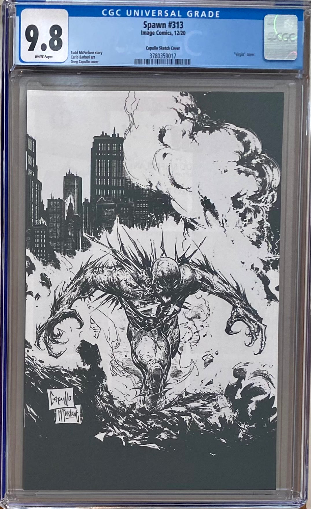 Spawn #313 Capullo Sketch Variant CGC 9.8