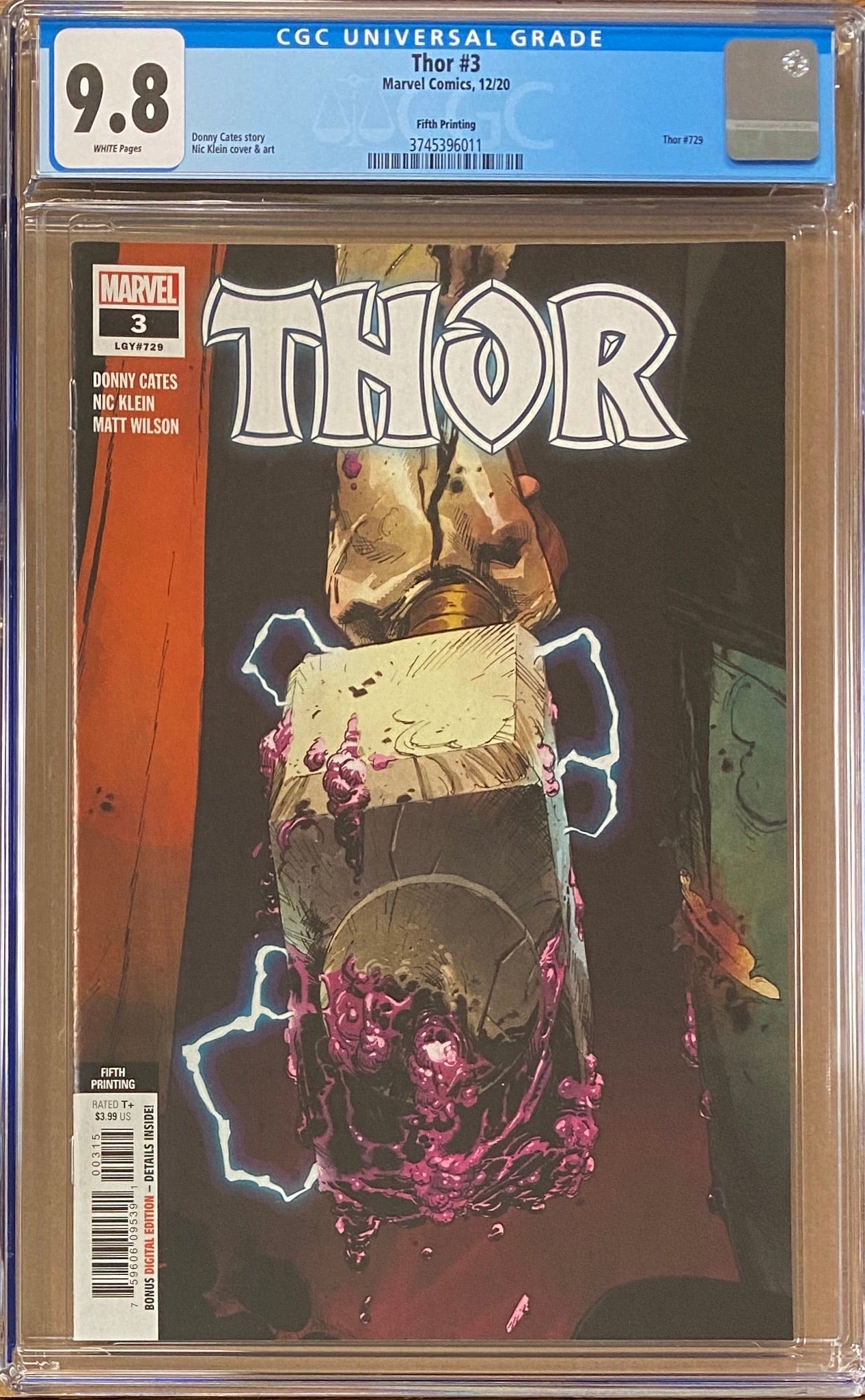 Thor #3 Fifth Printing CGC 9.8