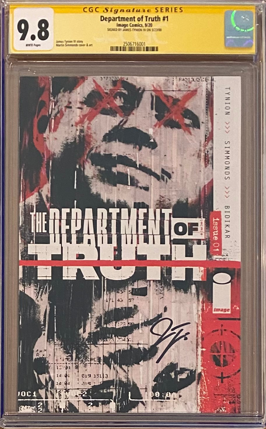 Department of Truth #1 CGC 9.8 SS - First Printing