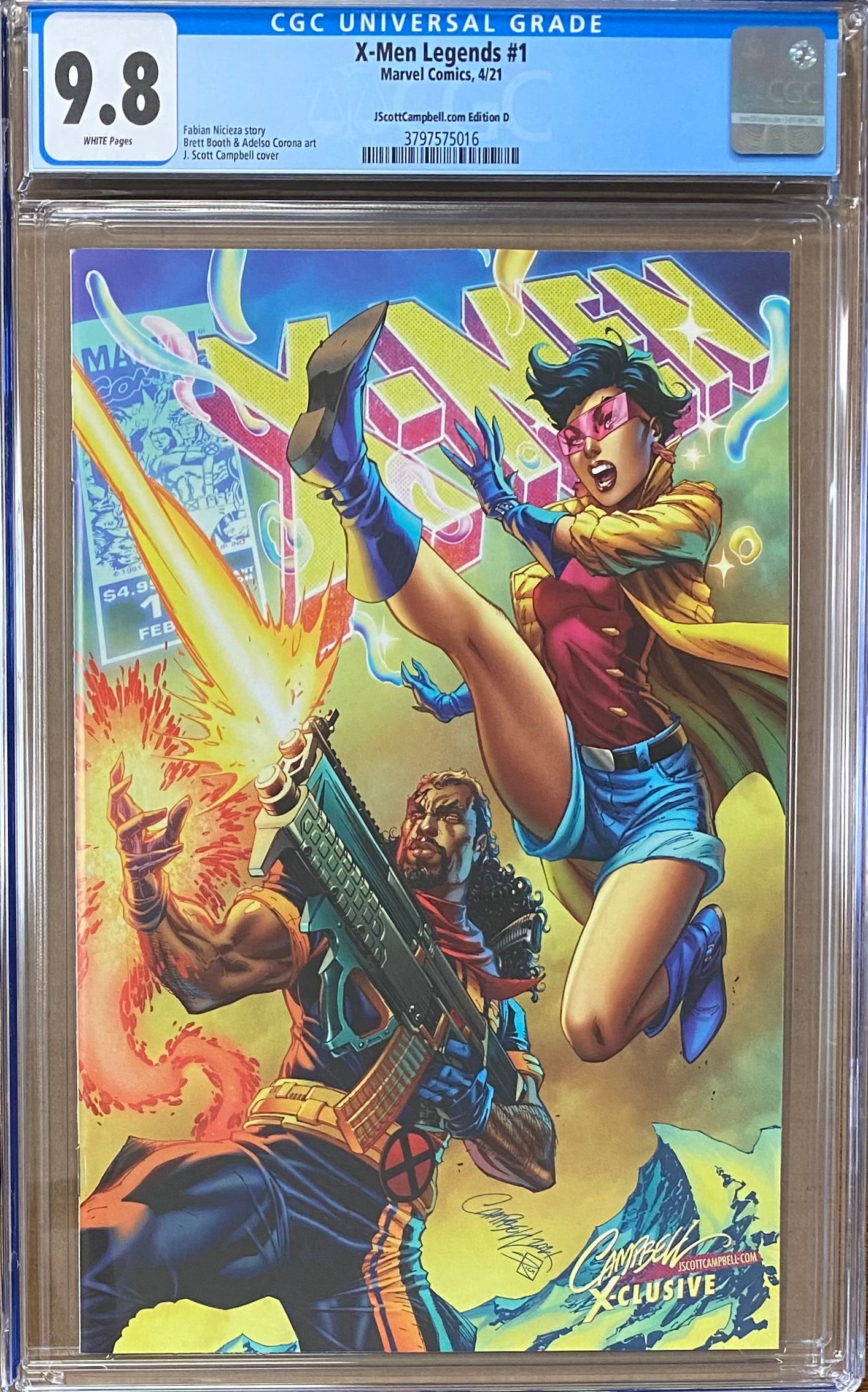 X-Men Legends #1 J. Scott Campbell Edition A-E Exclusive Set CGC 9.8