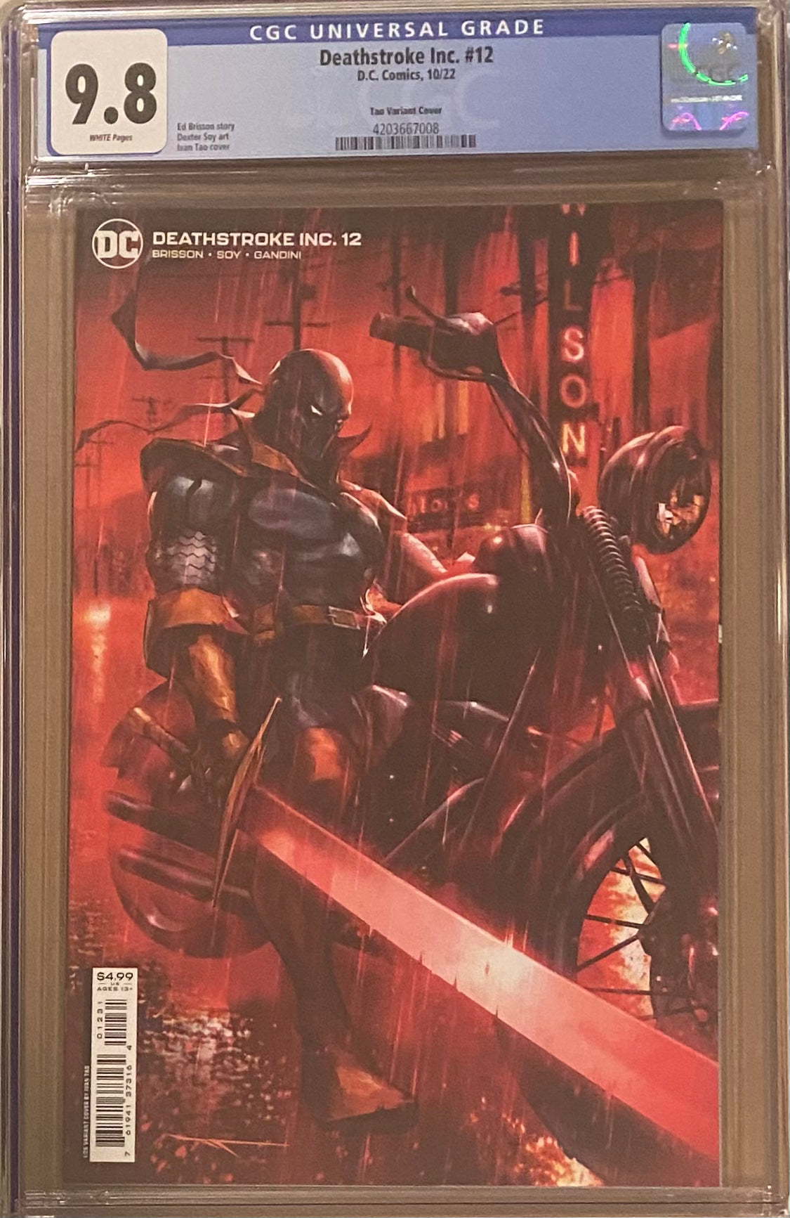 Deathstroke Inc. #12 Tao 1:25 Retailer Incentive Variant CGC 9.8