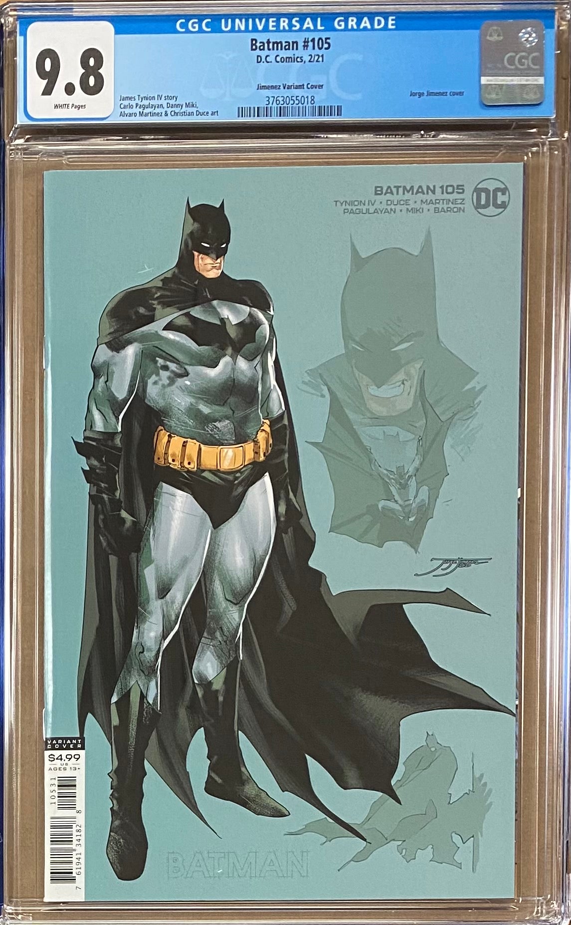 Batman #105 Jimenez 1:25 Character Variant CGC 9.8