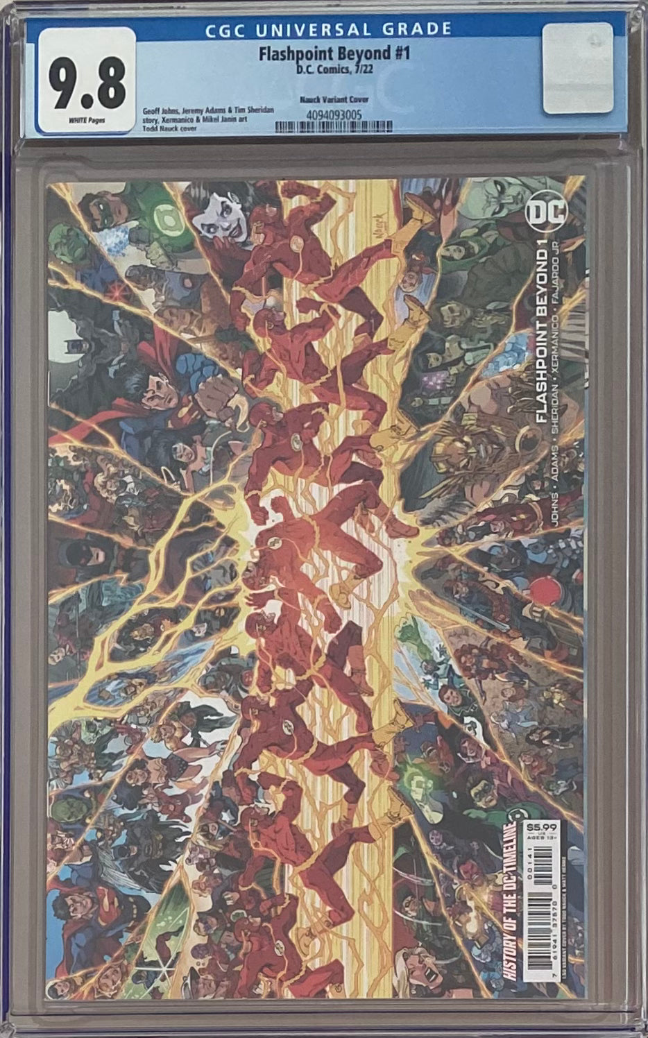Flashpoint Beyond #1 Nauck 1:50 Retailer Incentive Variant CGC 9.8