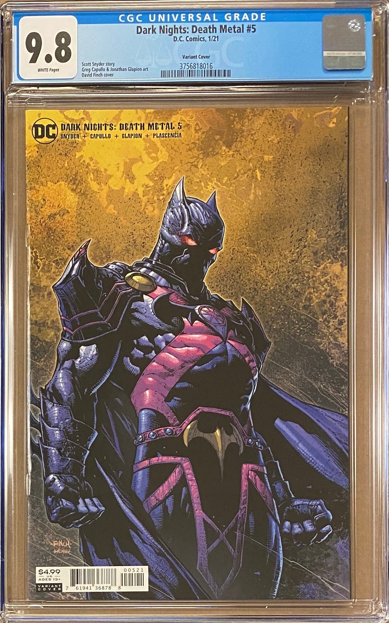 Dark Nights Death Metal #5 Finch Variant CGC 9.8
