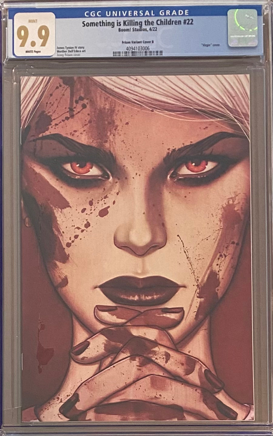 Something is Killing the Children #22 Frison Bloody Virgin Retailer Incentive Variant CGC 9.9 MINT