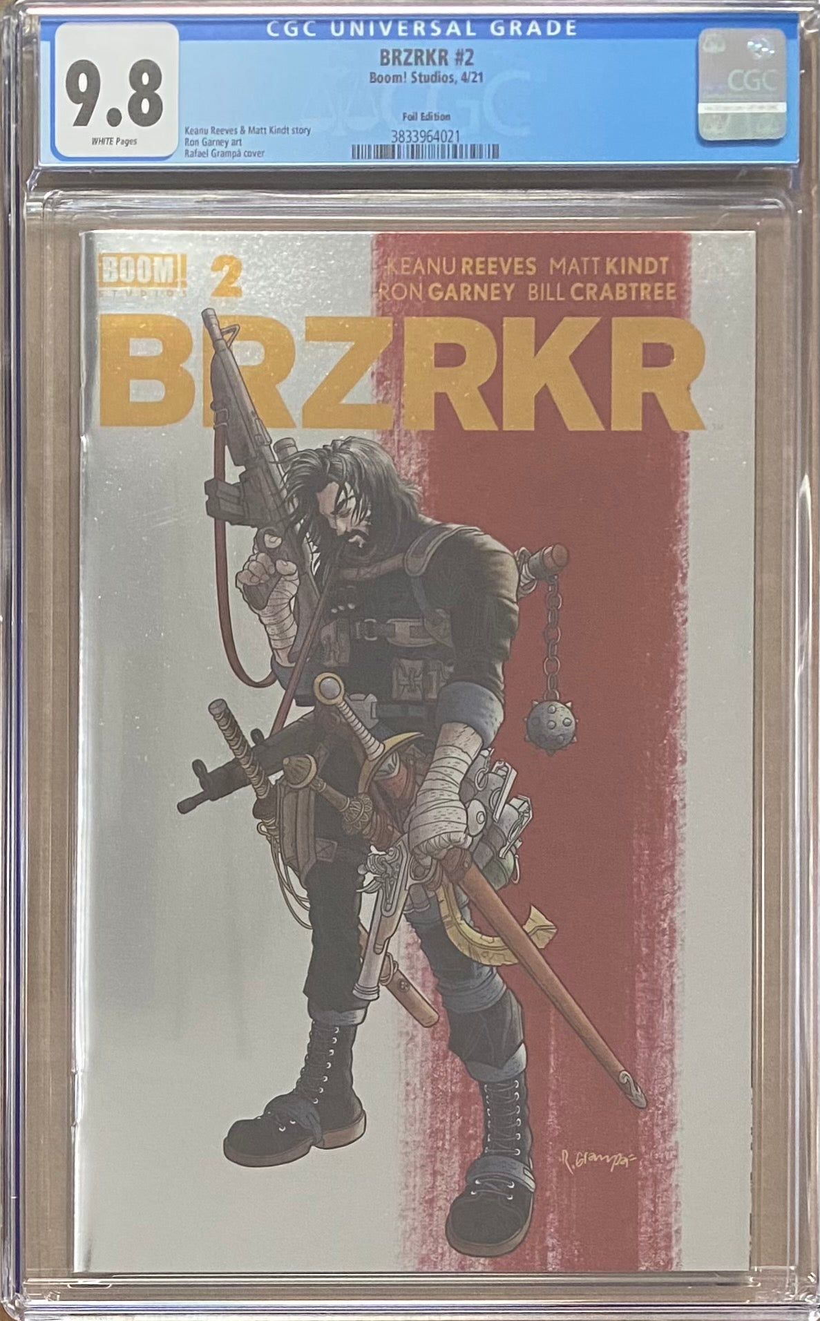 BRZRKR #2 Cover C Grampa Foil Variant CGC 9.8 (Berzerker)