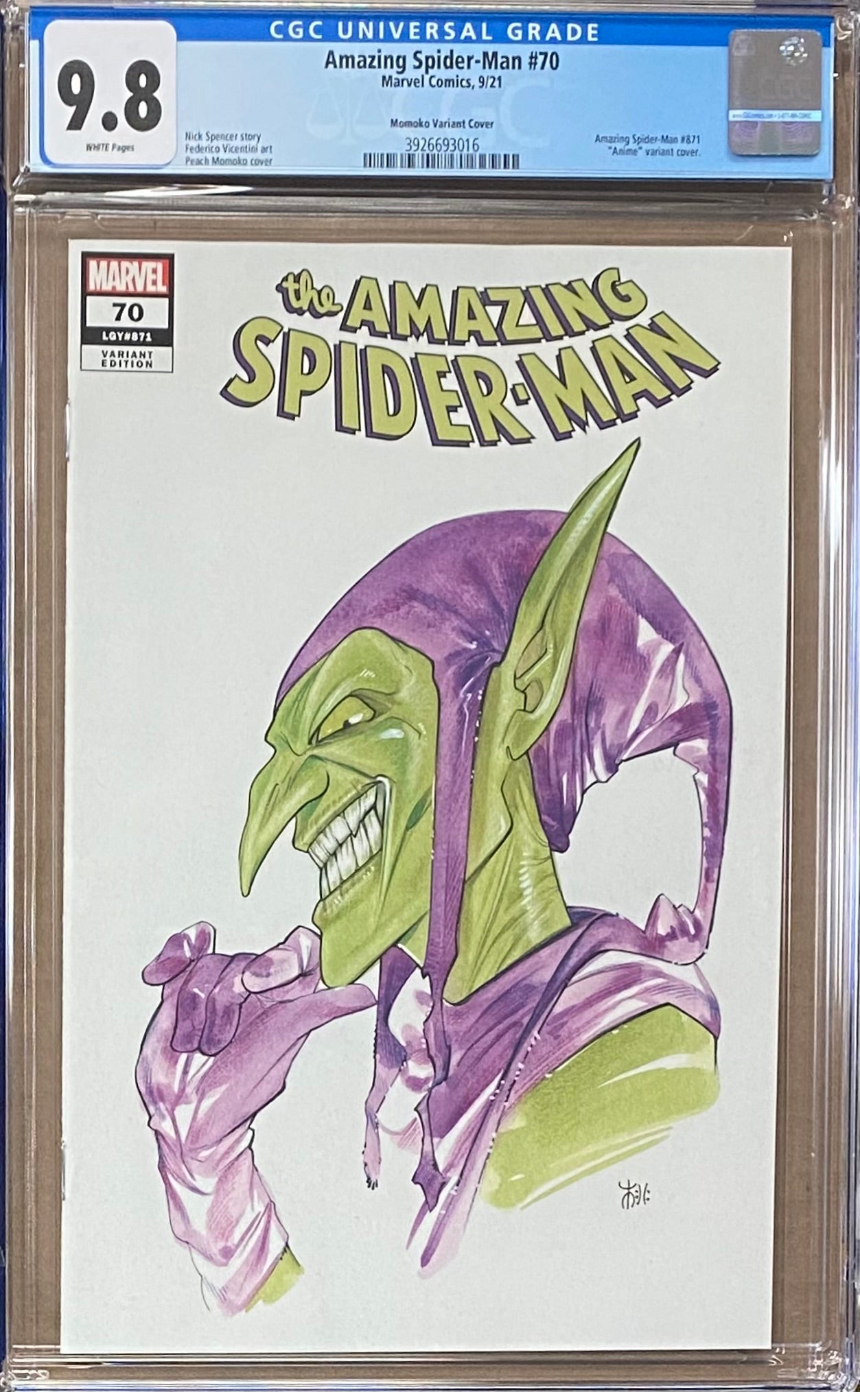 Amazing Spider-Man #70 Momoko Variant CGC 9.8