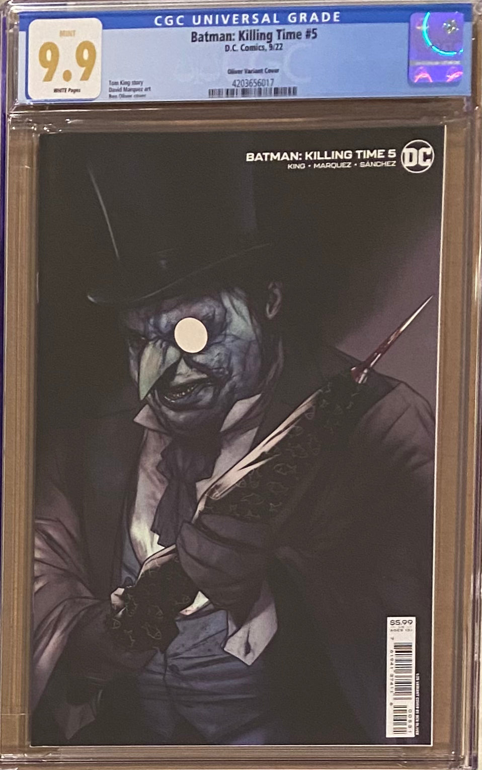Batman: Killing Time #5 Oliver 1:25 Retailer Incentive Variant CGC 9.9 MINT