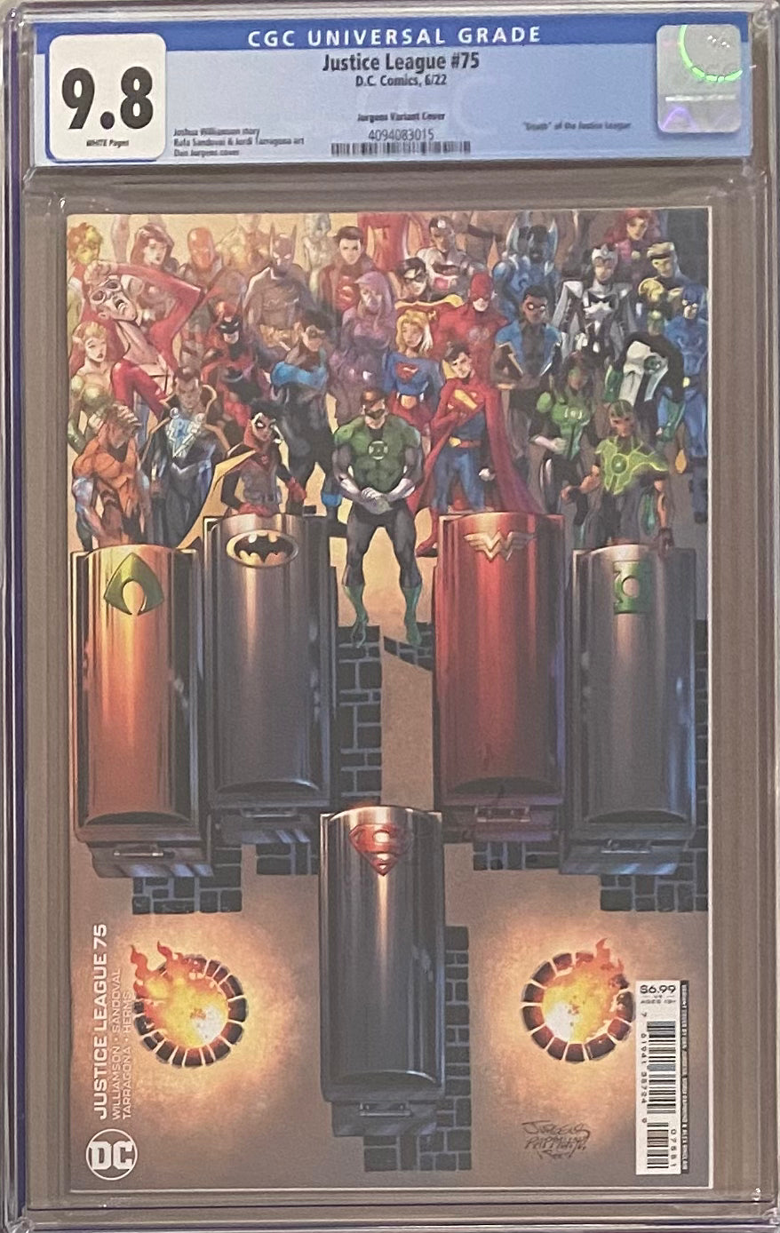 Justice League #75 Jurgens Variant CGC 9.8 - Death of Justice League