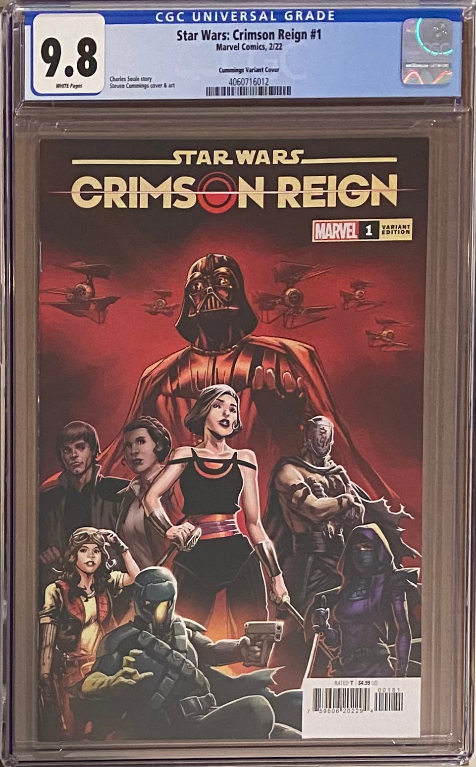 Star Wars: Crimson Reign #1 Cummings 1:50 Retailer Incentive Variant CGC 9.8