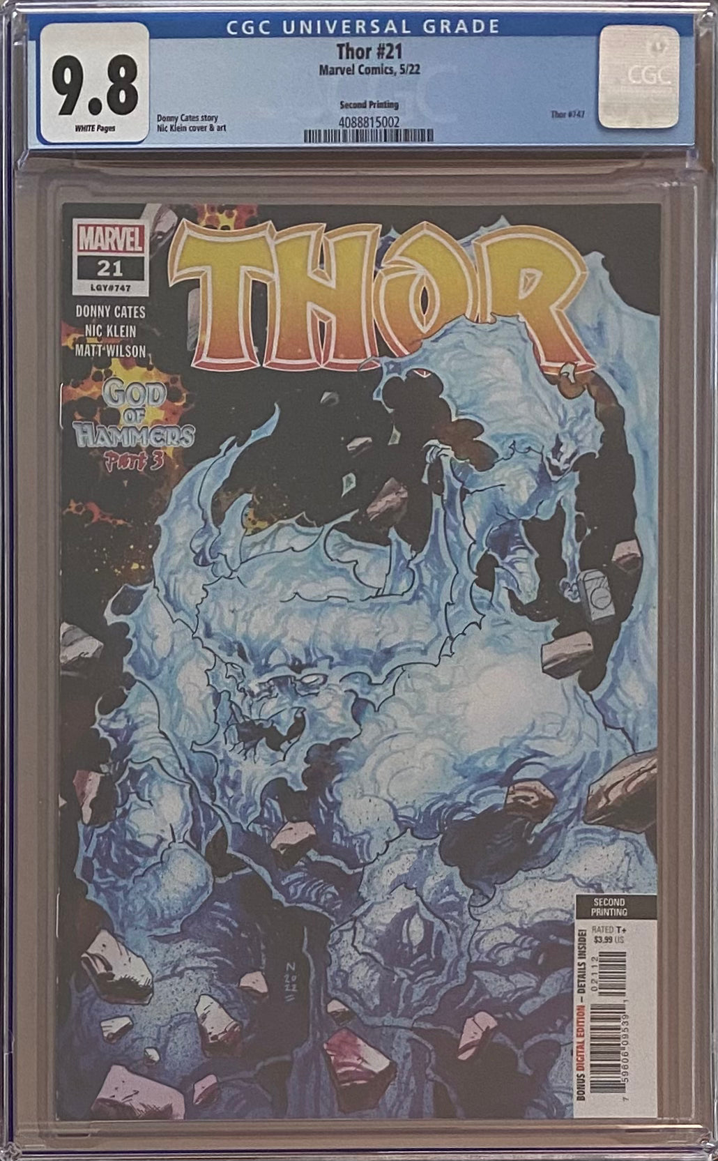Thor #21 Second Printing - First Full God of Hammers
