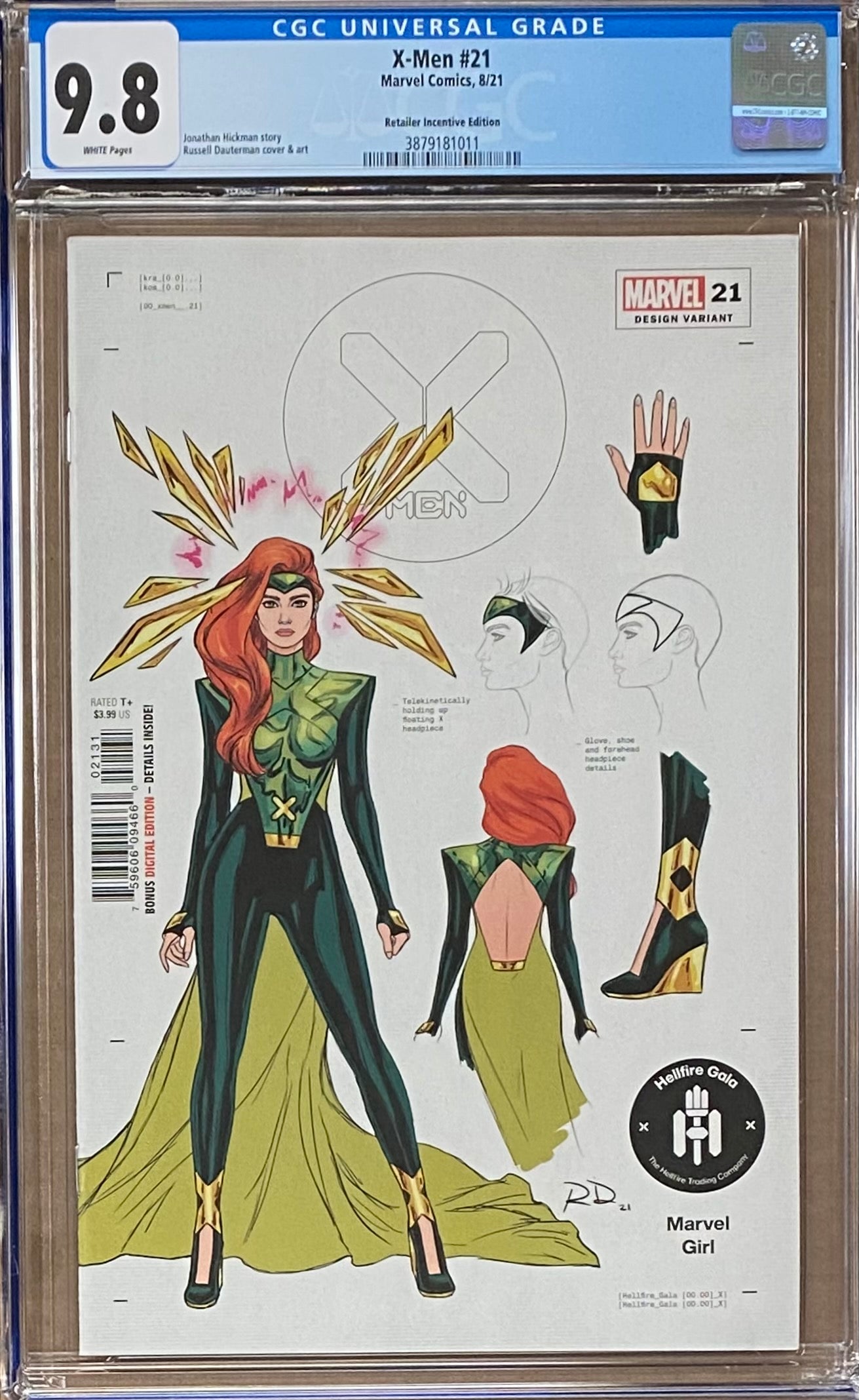 X-Men #21 Dauterman 1:50 Retailer Incentive Variant CGC 9.8 - Hellfire Gala