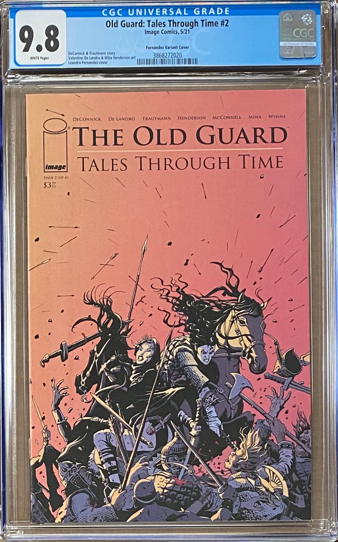 The Old Guard: Tales Through Time #2 Fernandez "Battlefield" Variant CGC 9.8