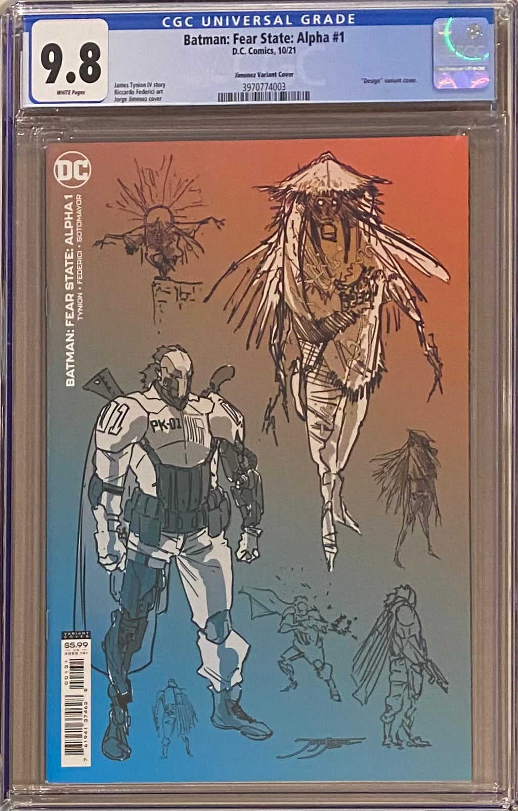 Batman: Fear State Alpha #1 Jimenez 1:25 Retailer Incentive Variant CGC 9.8