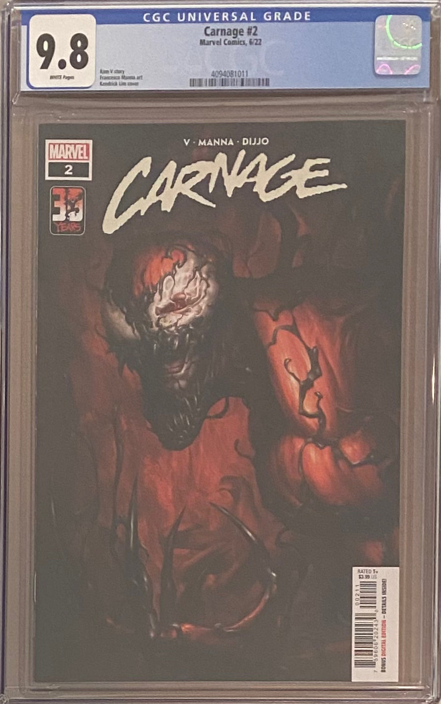 Carnage #2 CGC 9.8
