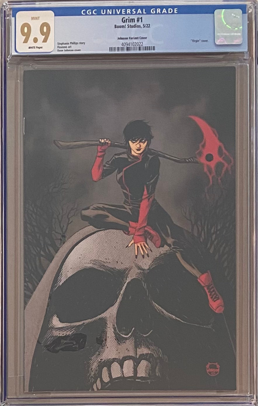 Grim #1 Johnson Unlockable Virgin Retailer Incentive Variant CGC 9.9 MINT