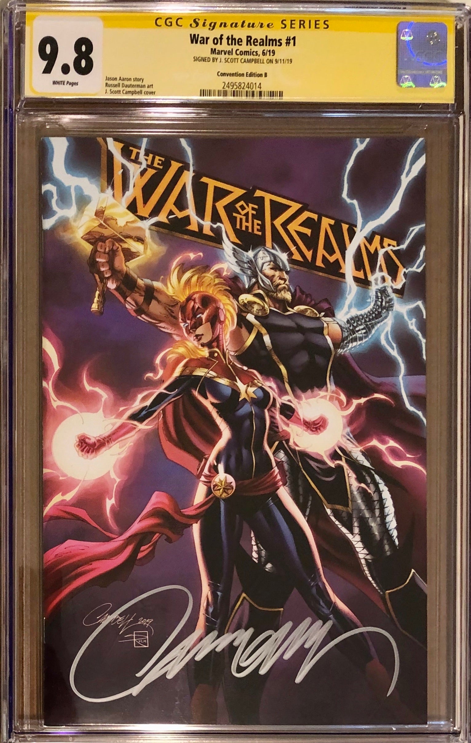 War of the Realms #1 VIP Package J. Scott Campbell Exclusive B CGC 9.8 SS