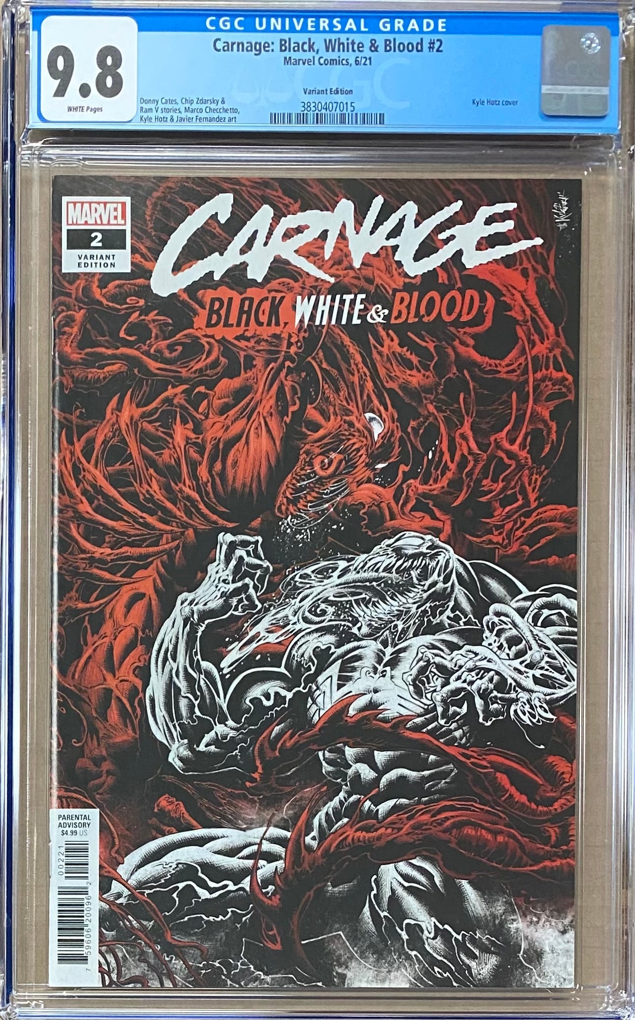 Carnage: Black, White, and Blood #2 Variant CGC 9.8