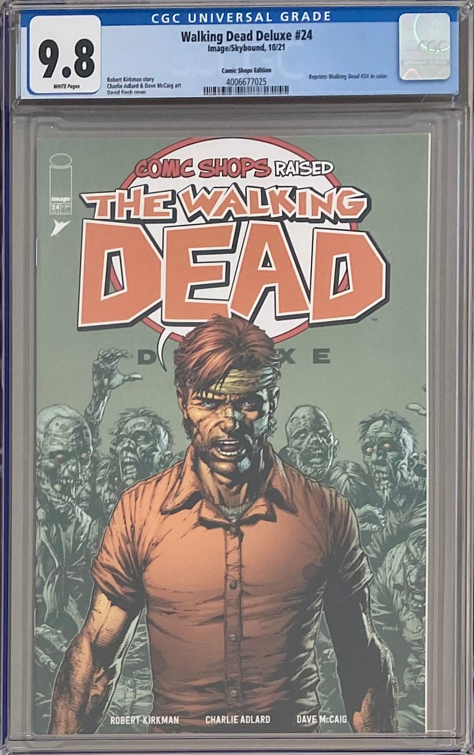 Anvendelse Afsnit Bemærk Walking Dead Deluxe #24 Comic Shops Edition Variant CGC 9.8