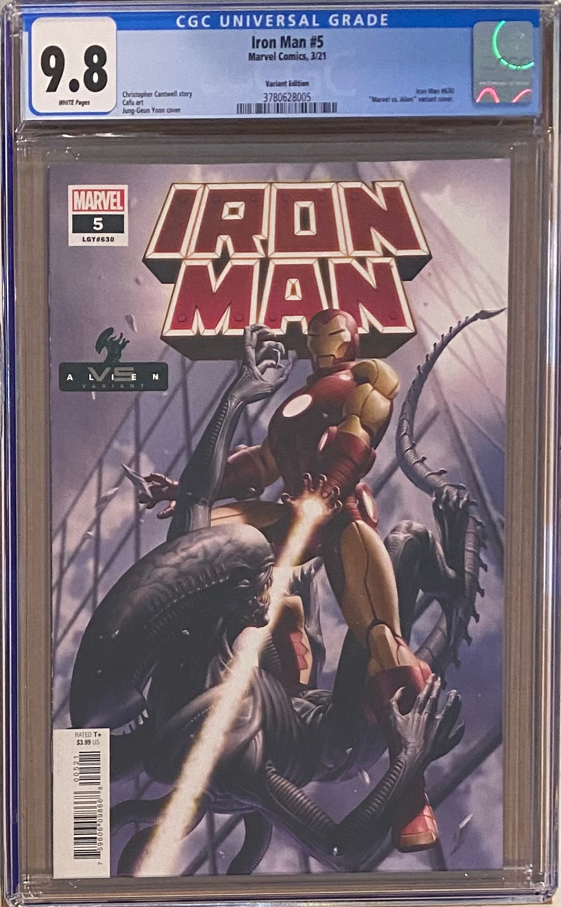 Iron Man #5 Yoon "Marvel vs. Aliens" Variant CGC 9.8
