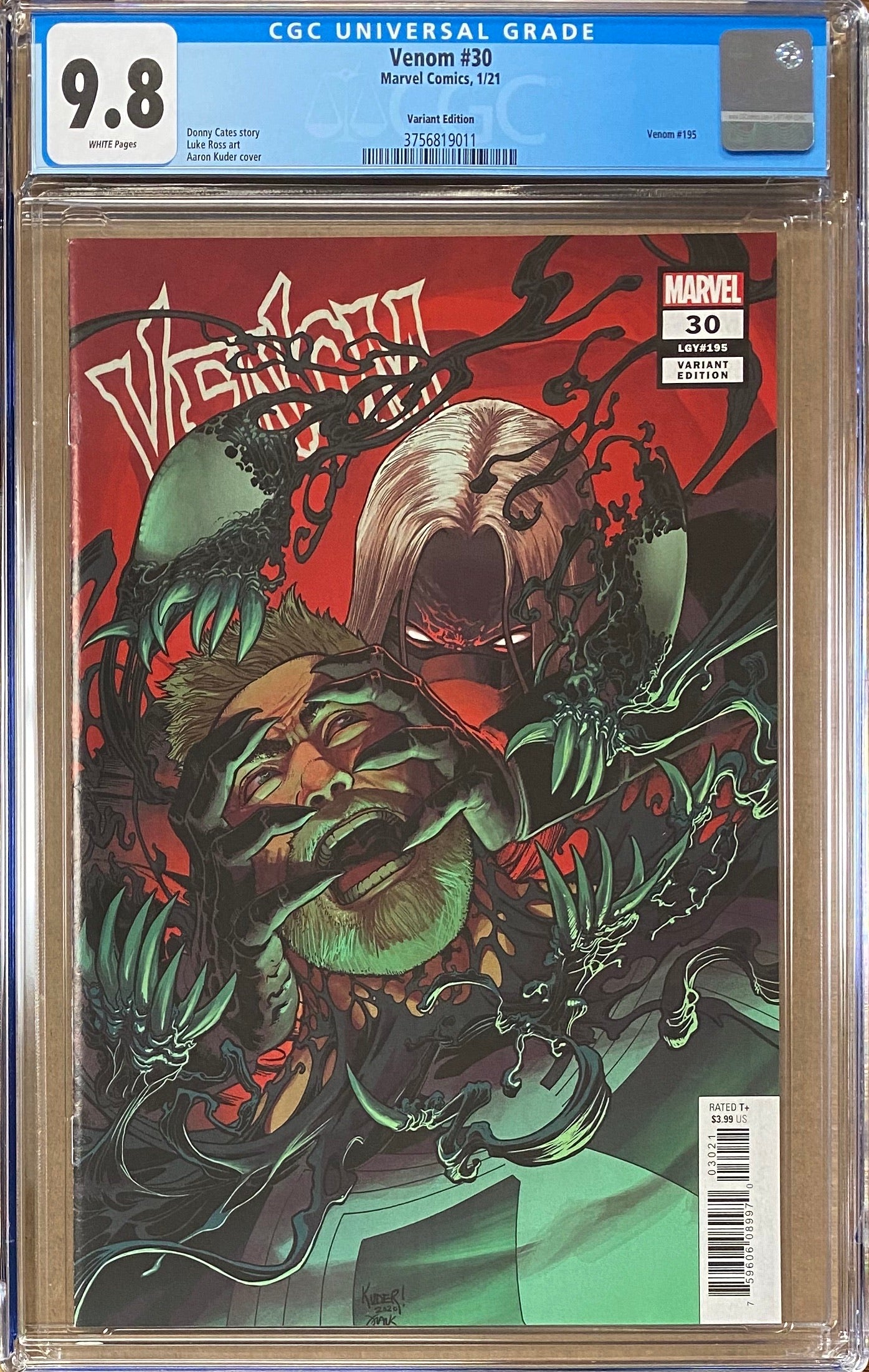 Venom #30 Kuder Retailer Incentive Variant CGC 9.8
