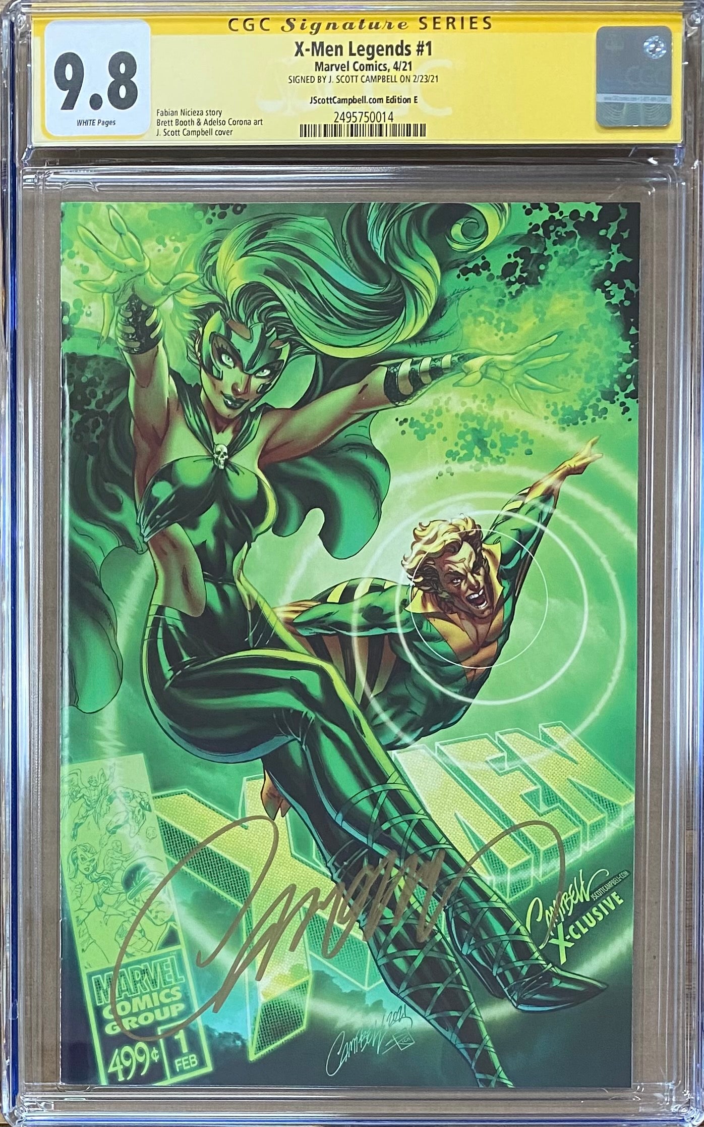 X-Men Legends #1 J. Scott Campbell Exclusive E "Polaris & Banshee" CGC 9.8 SS