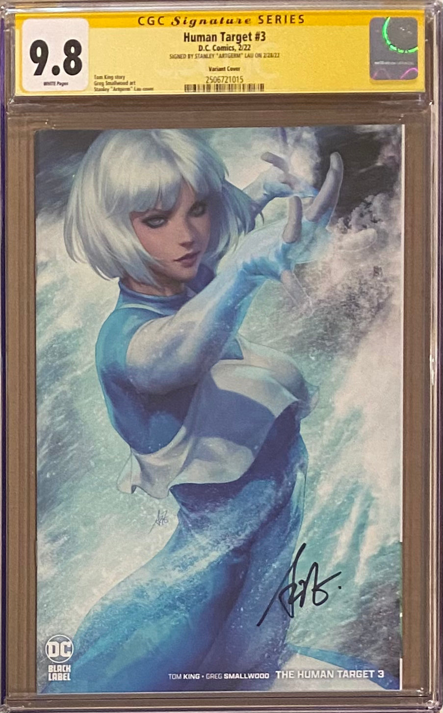The Human Target #3 Artgerm Variant CGC 9.8 SS - DC Black Label