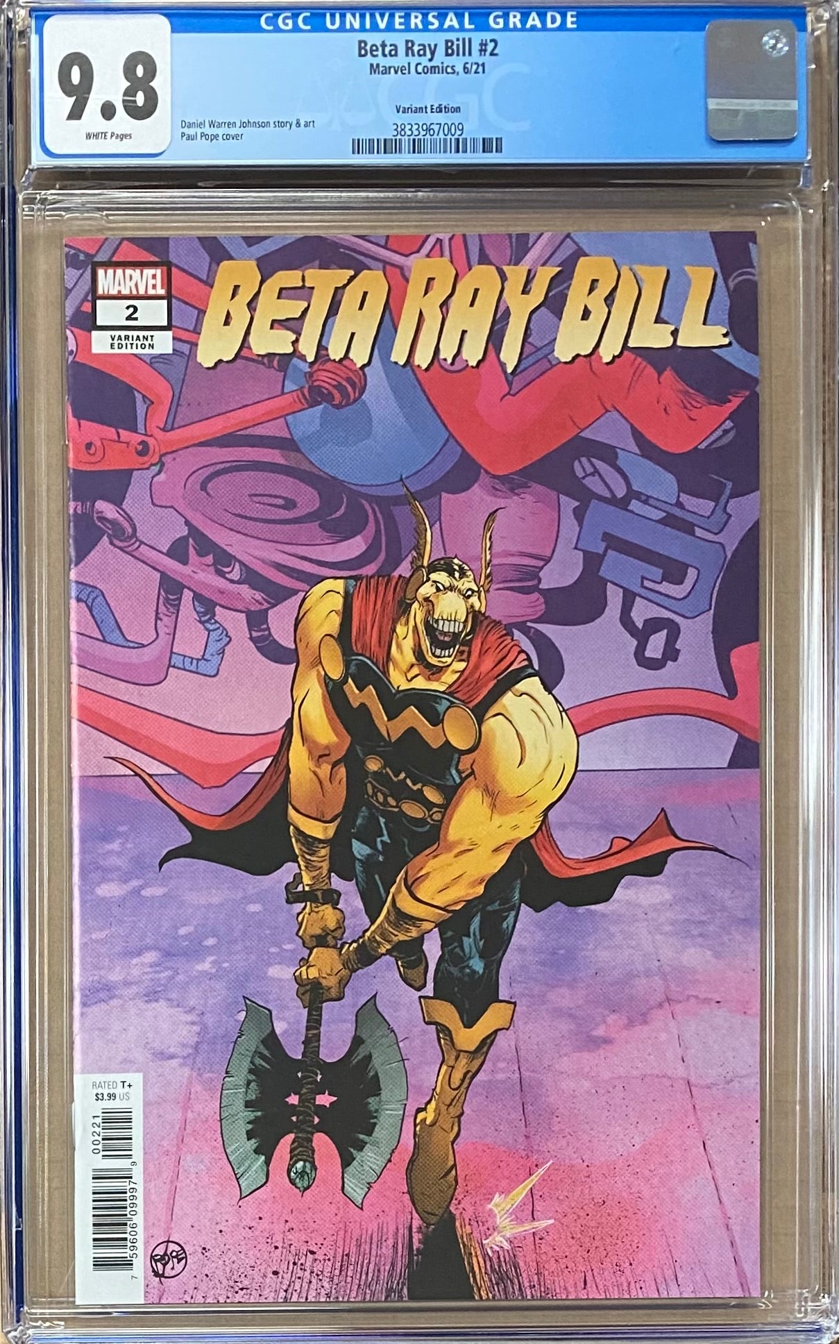 Beta Ray Bill #2 Pope 1:25 Retailer Incentive Variant CGC 9.8