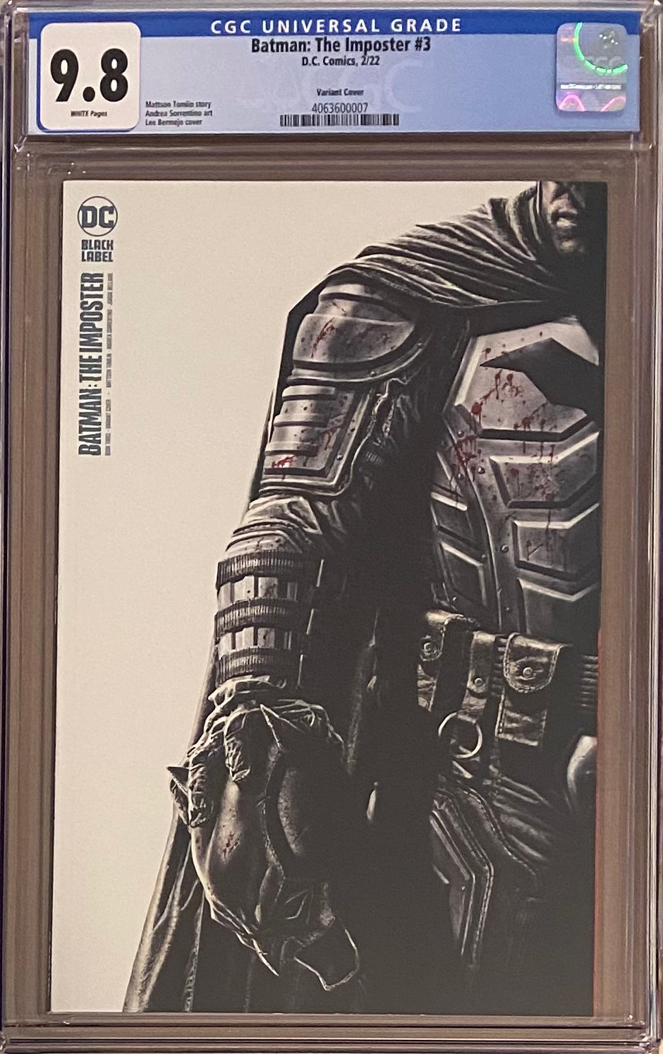 Batman: The Imposter #3 Variant DC Black Label CGC 9.8