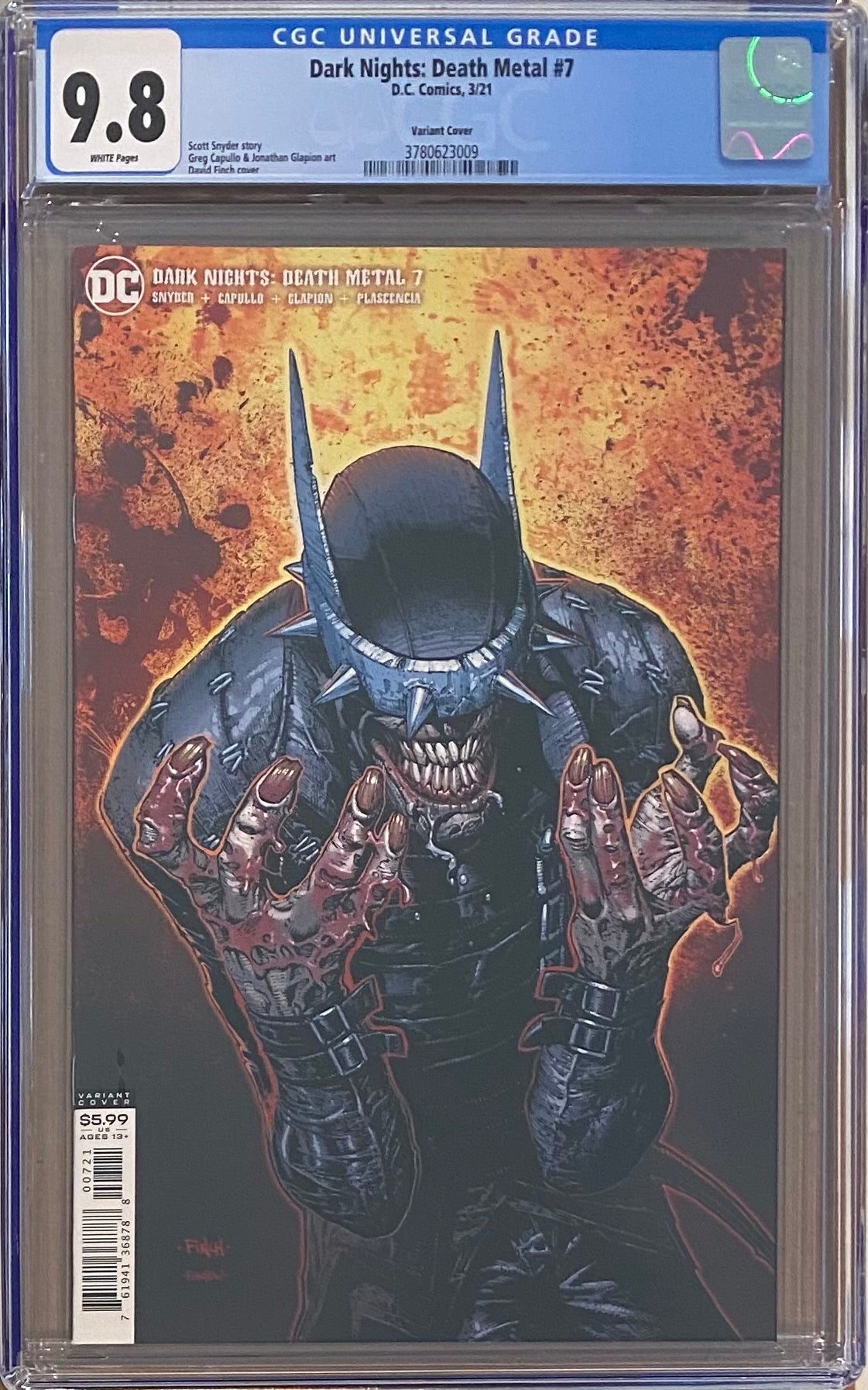 Dark Nights Death Metal #7 Finch Variant CGC 9.8