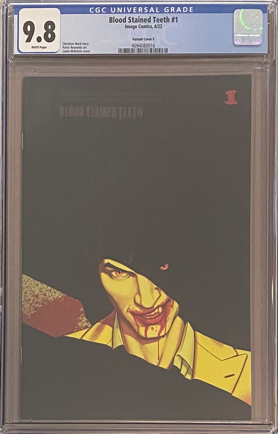 Blood Stained Teeth #1 MCKelvie 1:50 Retailer Incentive Variant CGC 9.8