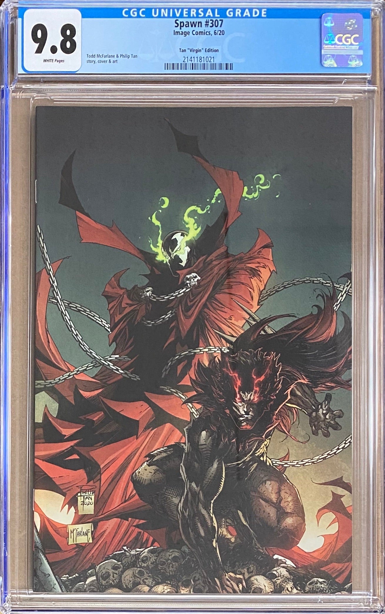 Spawn #307 Tan Virgin Variant CGC 9.8