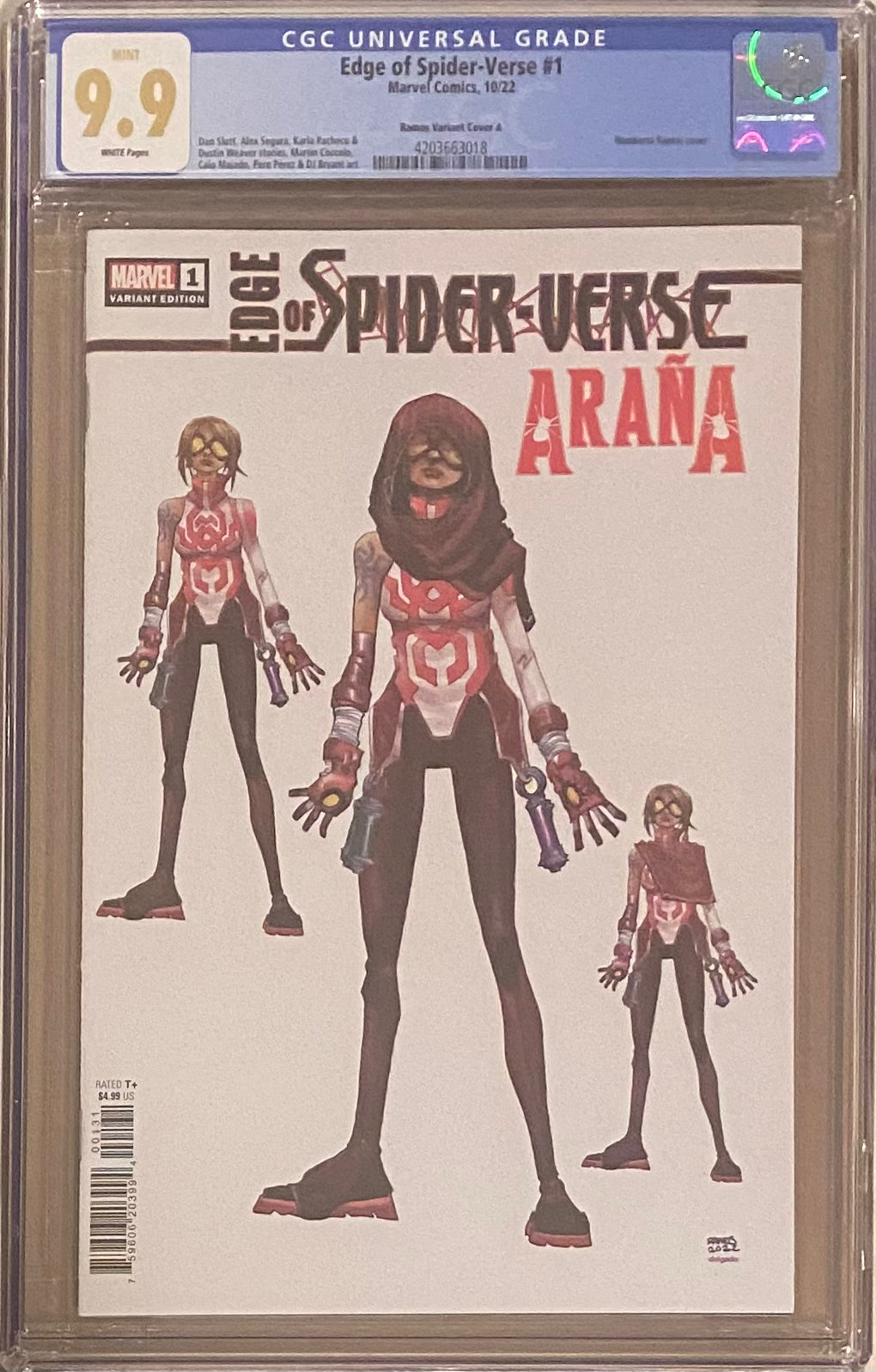 Edge of Spider-Verse #1 Ramos 1:10 Design Retailer Incentive Variant CGC 9.9