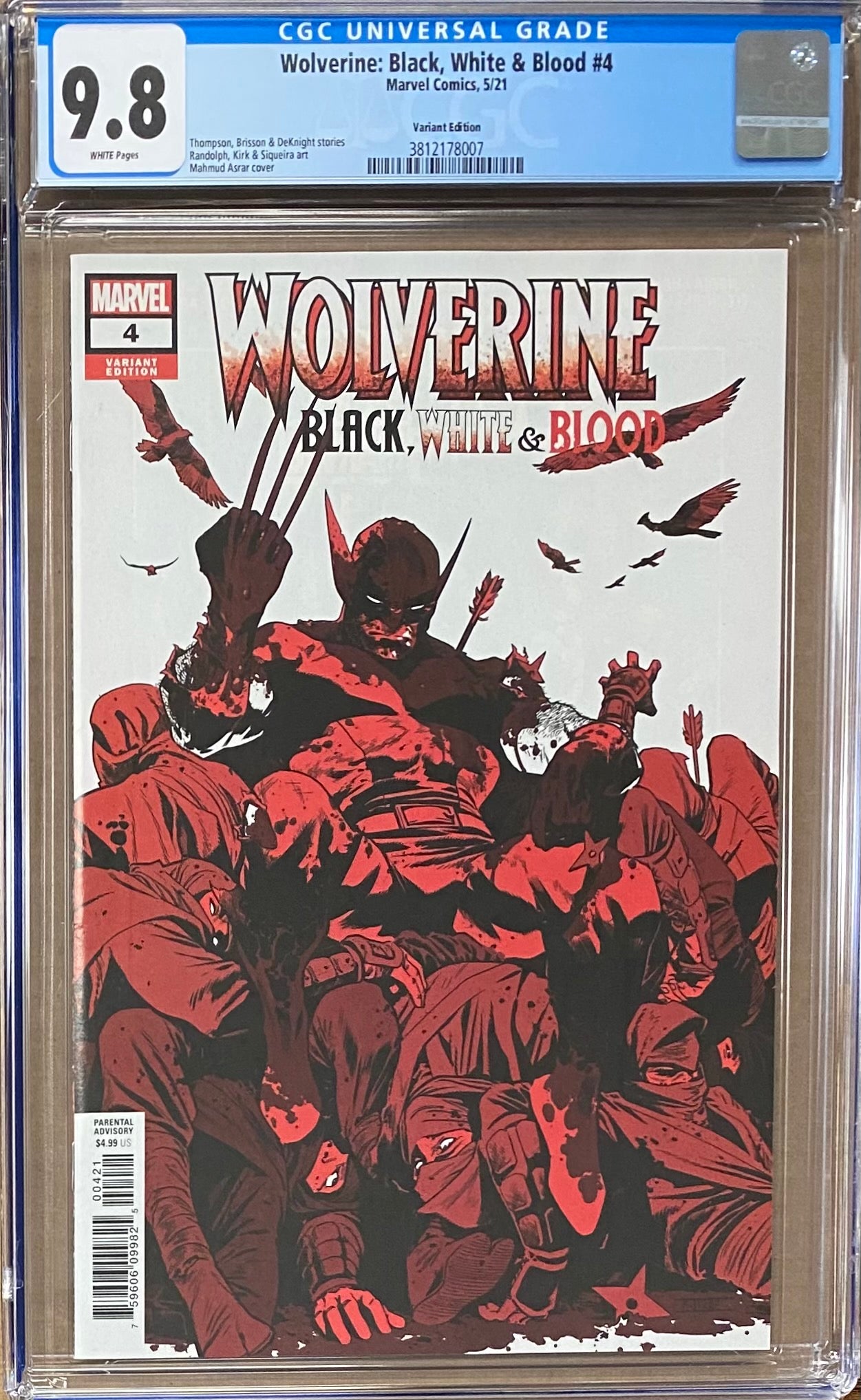 Wolverine: Black, White, & Blood #4 Retailer Incentive Variant CGC 9.8